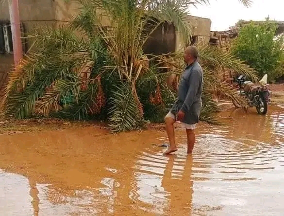 تعرض قرى درب الأربعين لسيول عارمة