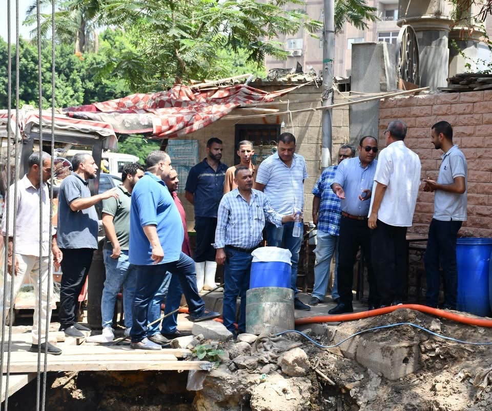 إحلال وتجديد خط المياه بشارع ربيع الجيزى