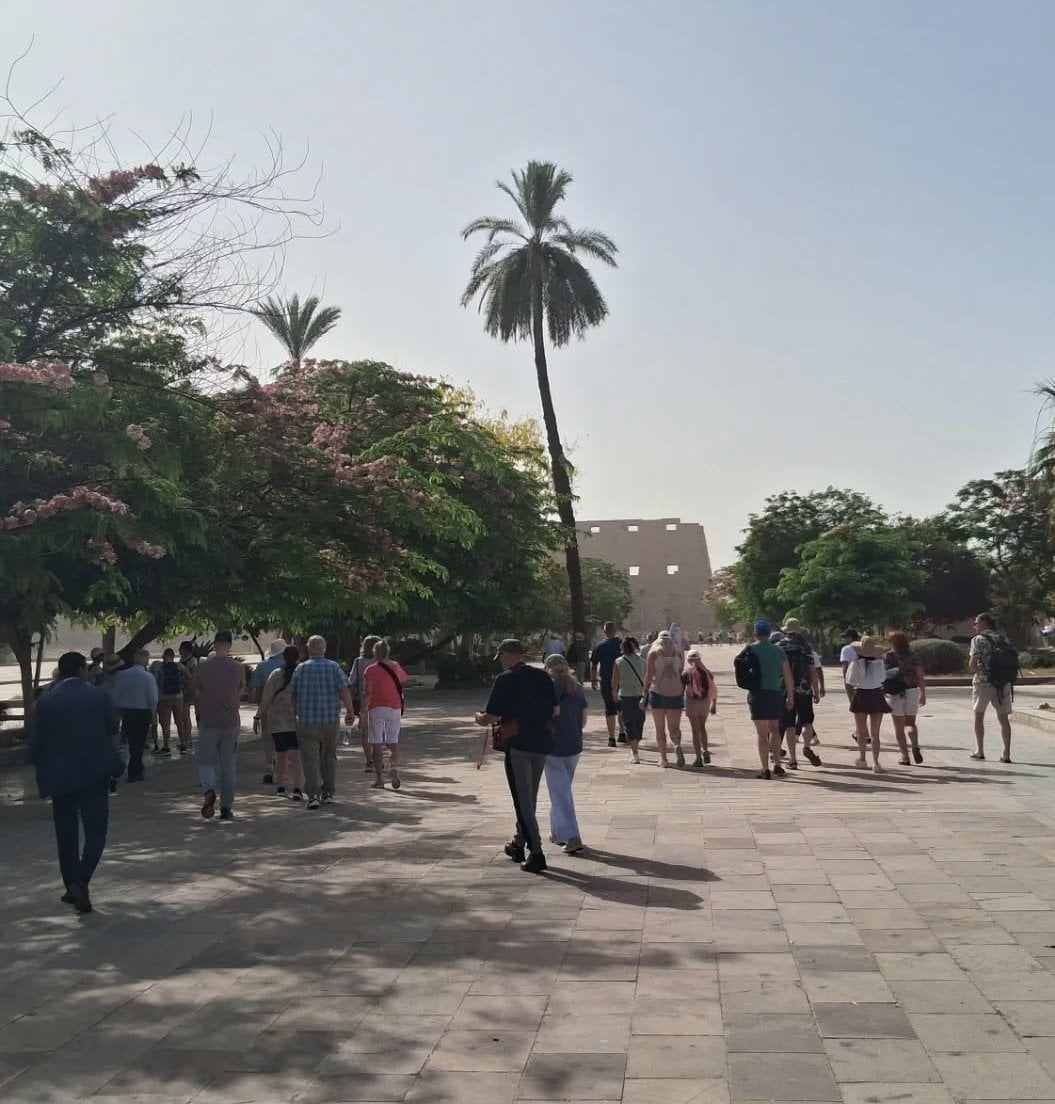 جانب من التوافد السياحى فى قلب الأقصر