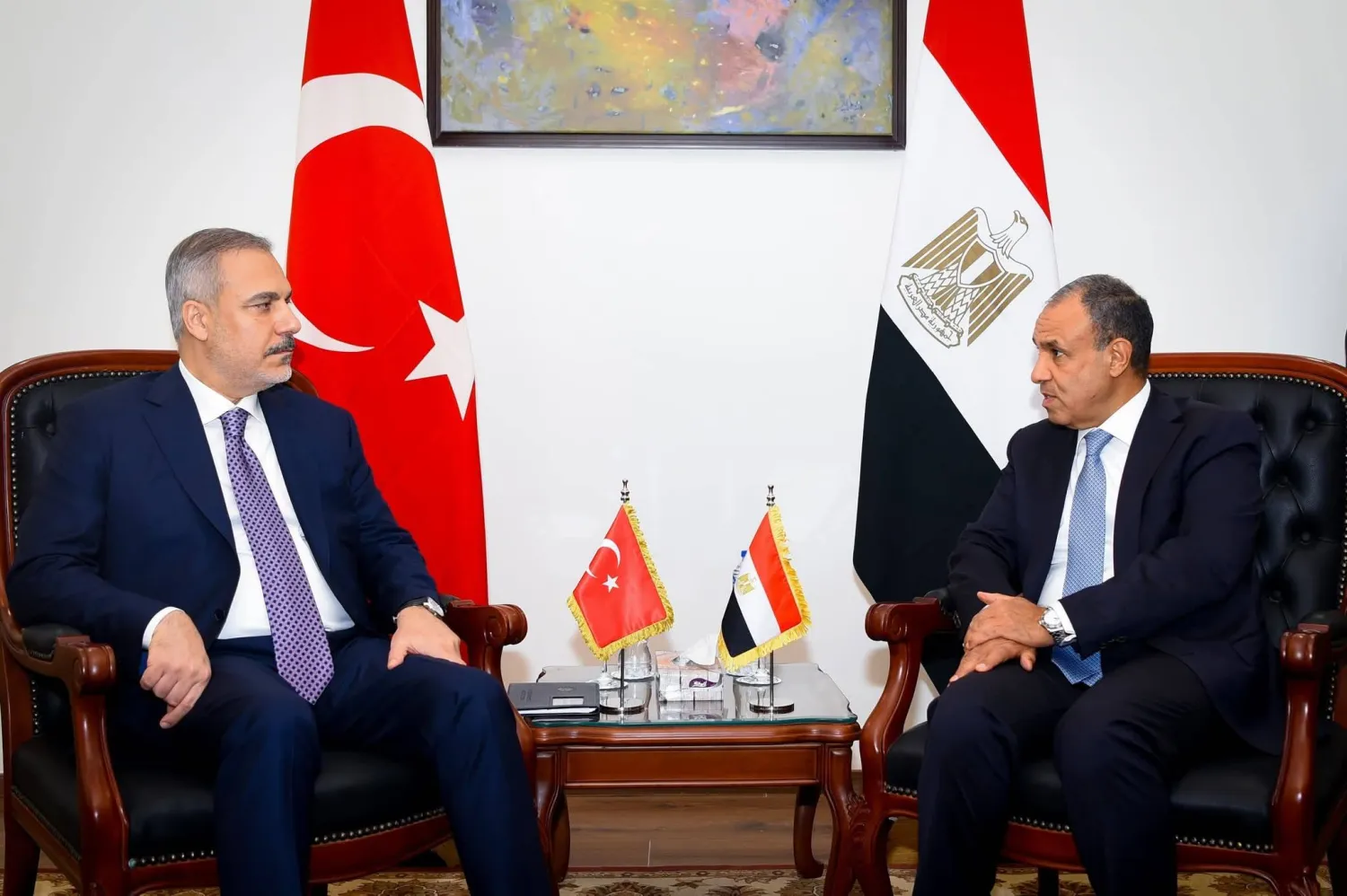 وزير الخارجية التركي  ونظيره المصري
