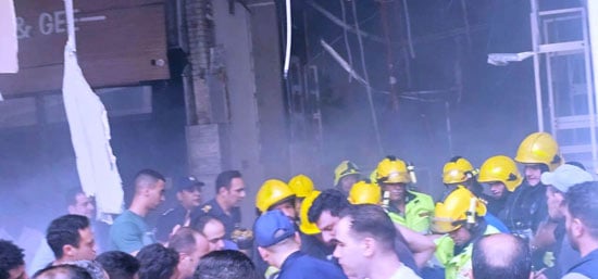 آثار حريق محل هدايا داخل مول أربيلا بلازا بالتجمع (6)