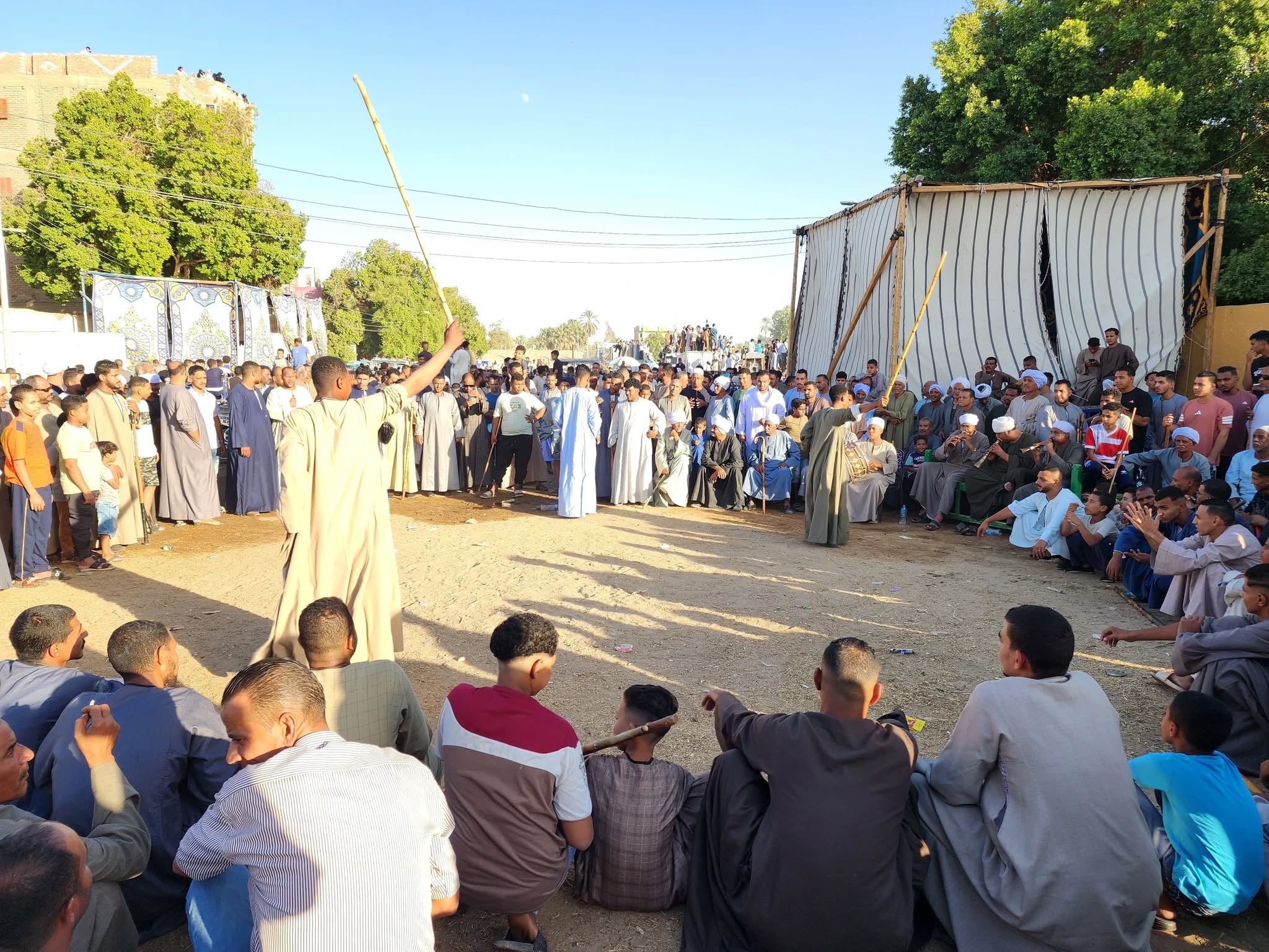 حلقات التحطيب التي تنظم سنوياً فى مولد منشأة العمارى