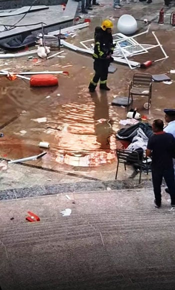 آثار حريق محل هدايا داخل مول أربيلا بلازا بالتجمع (18)