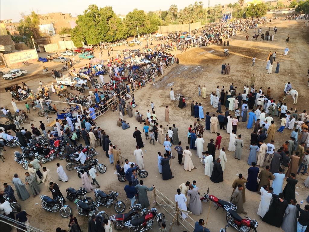 سباقات الخيول فى قرية منشأة العمارى بالأقصر