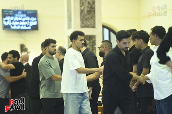 محمود صابر فى عزاء والد هانى سعيد