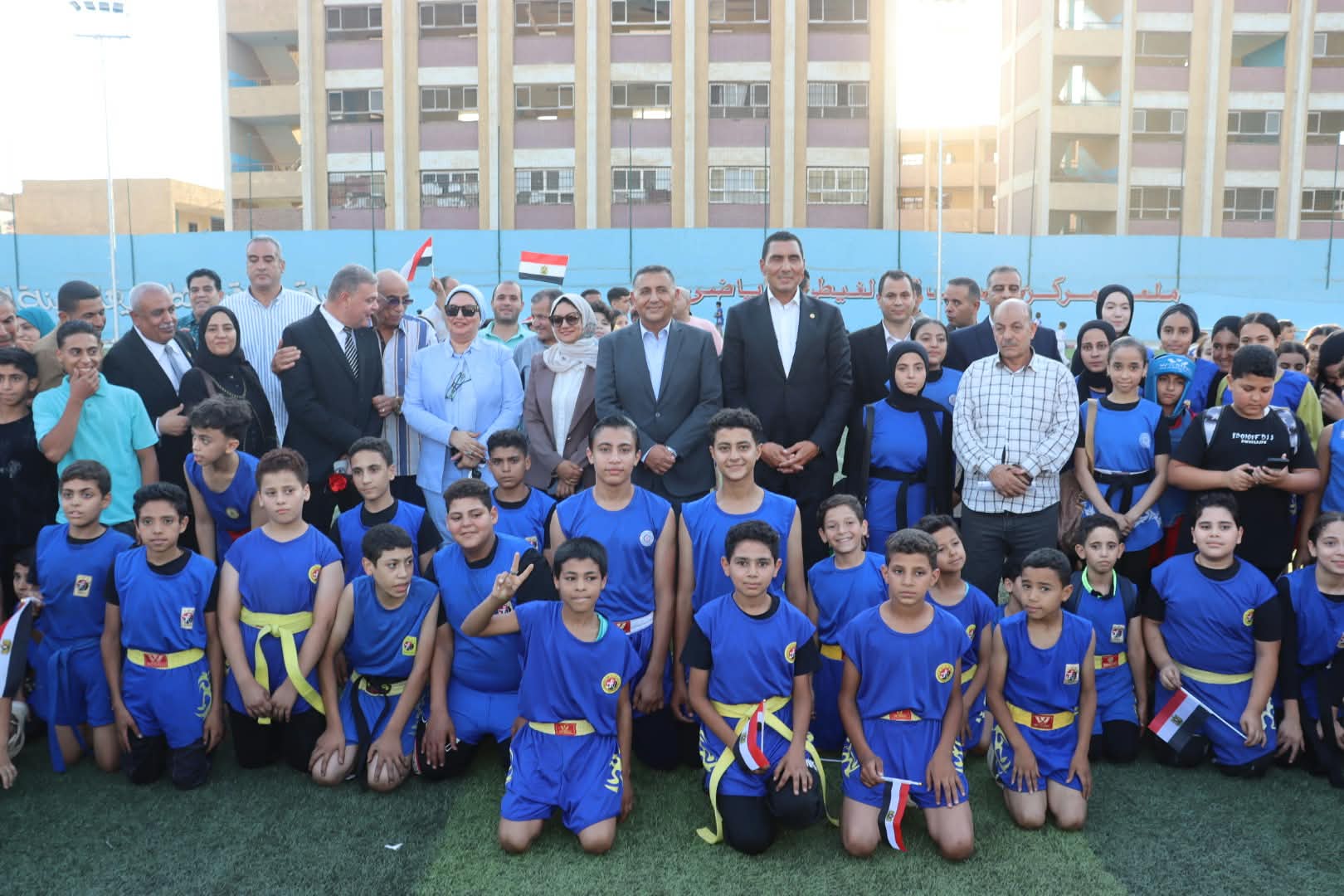 وزير الشباب ومحافظ القليوبية بعد الافتتاح