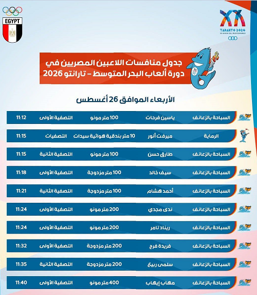 جدول المنافسات جدول المنافسات
