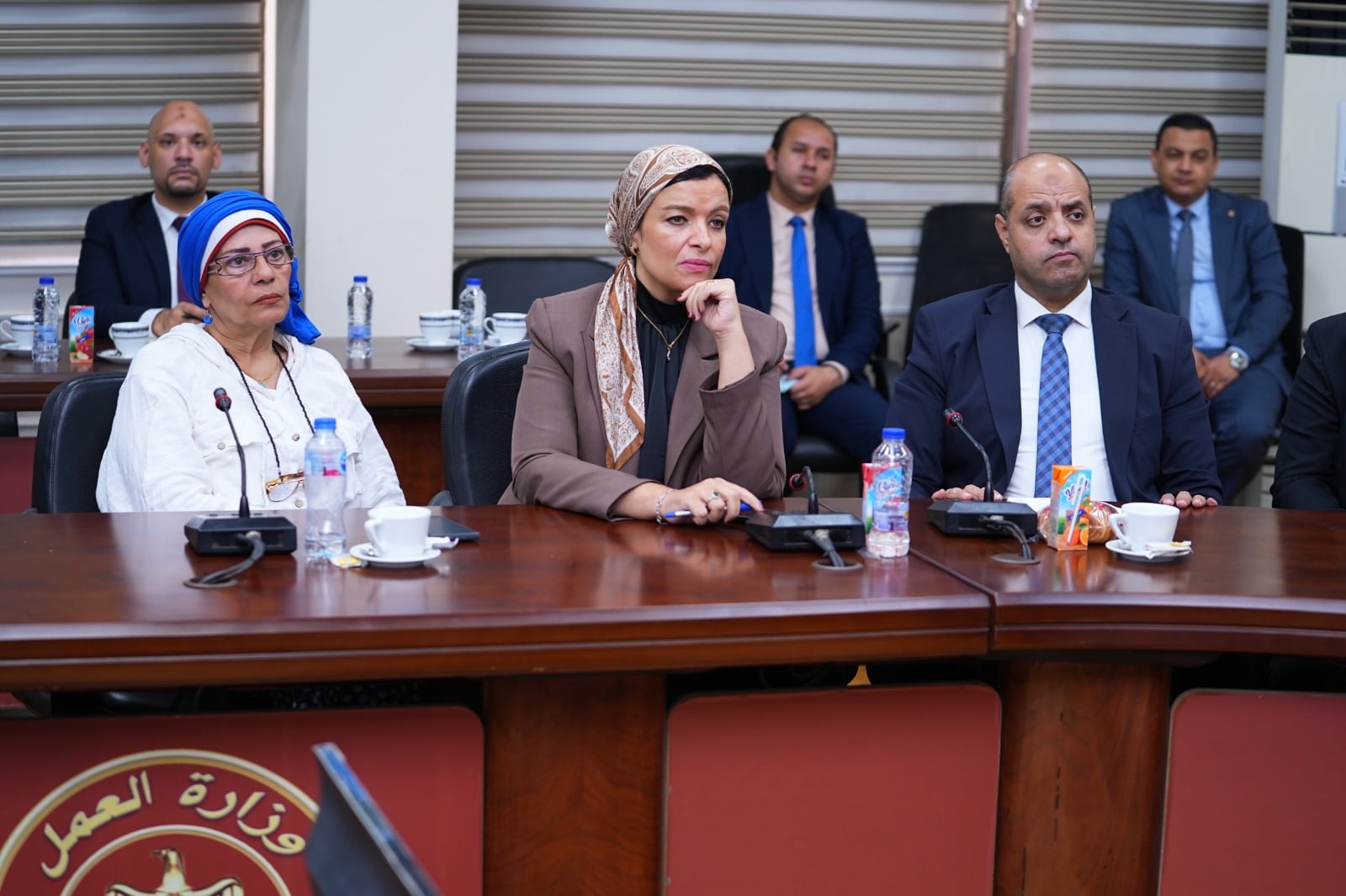 الزميلة آية دعبس خلال فعاليات المؤتمر