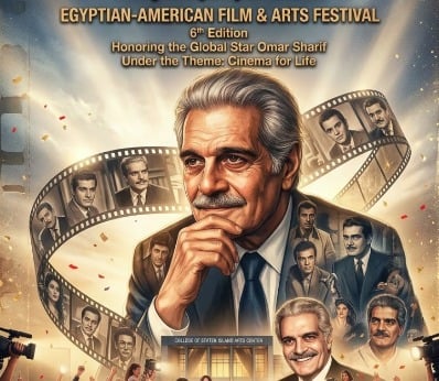 عمر الشريف يتصدر بوستر المهرجان المصرى الامريكي