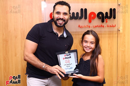 الزميل آسر أحمد والطفل دالا حربي