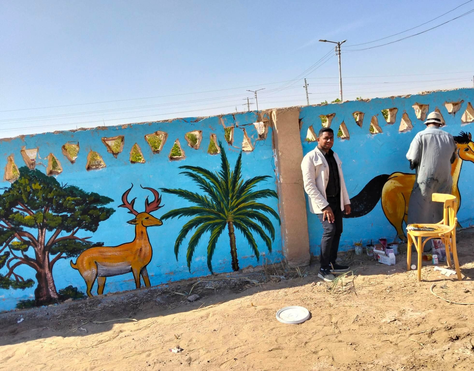 سور نادى الهجن بقرية بغداد