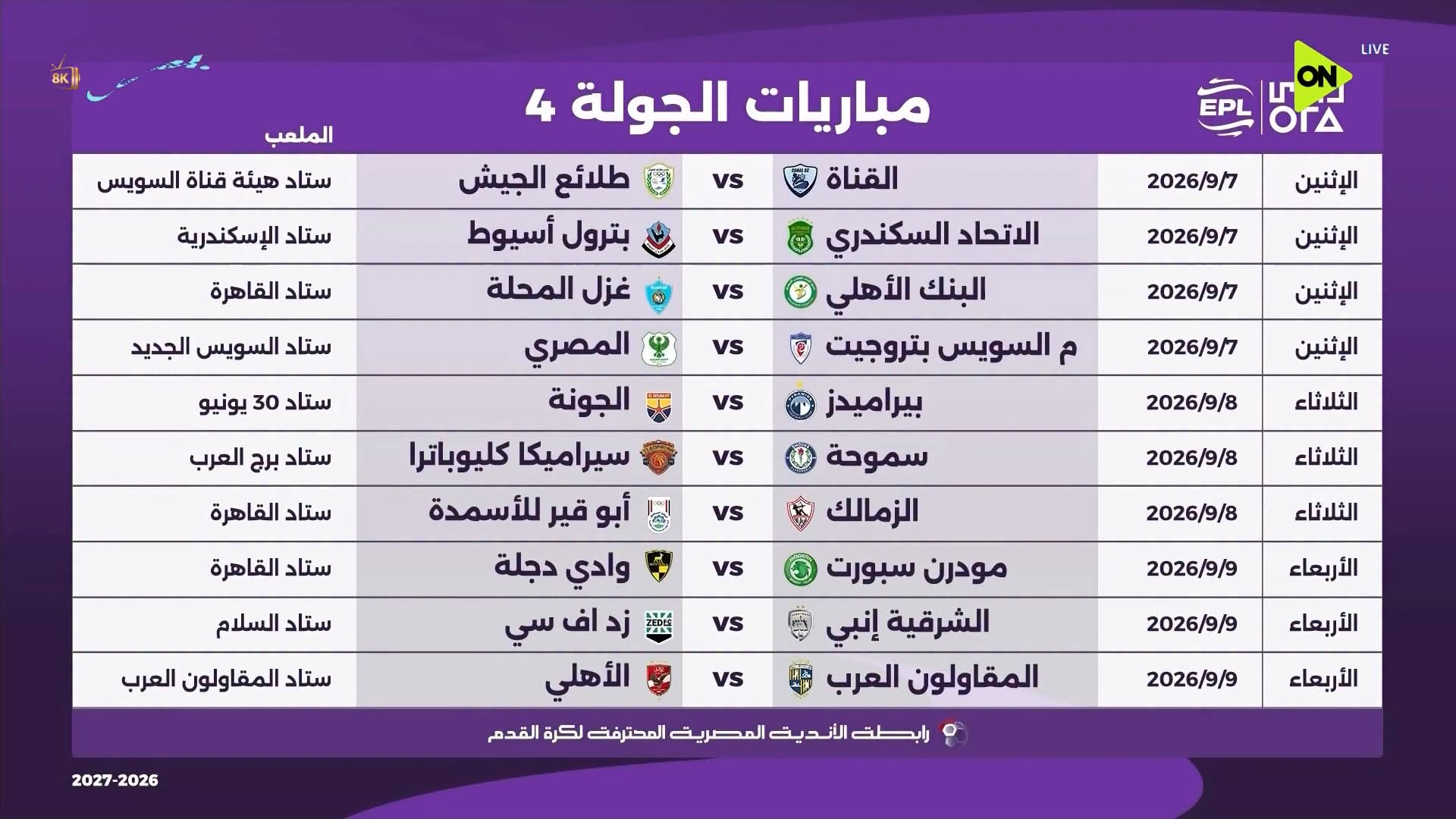 الجولة الرابعة