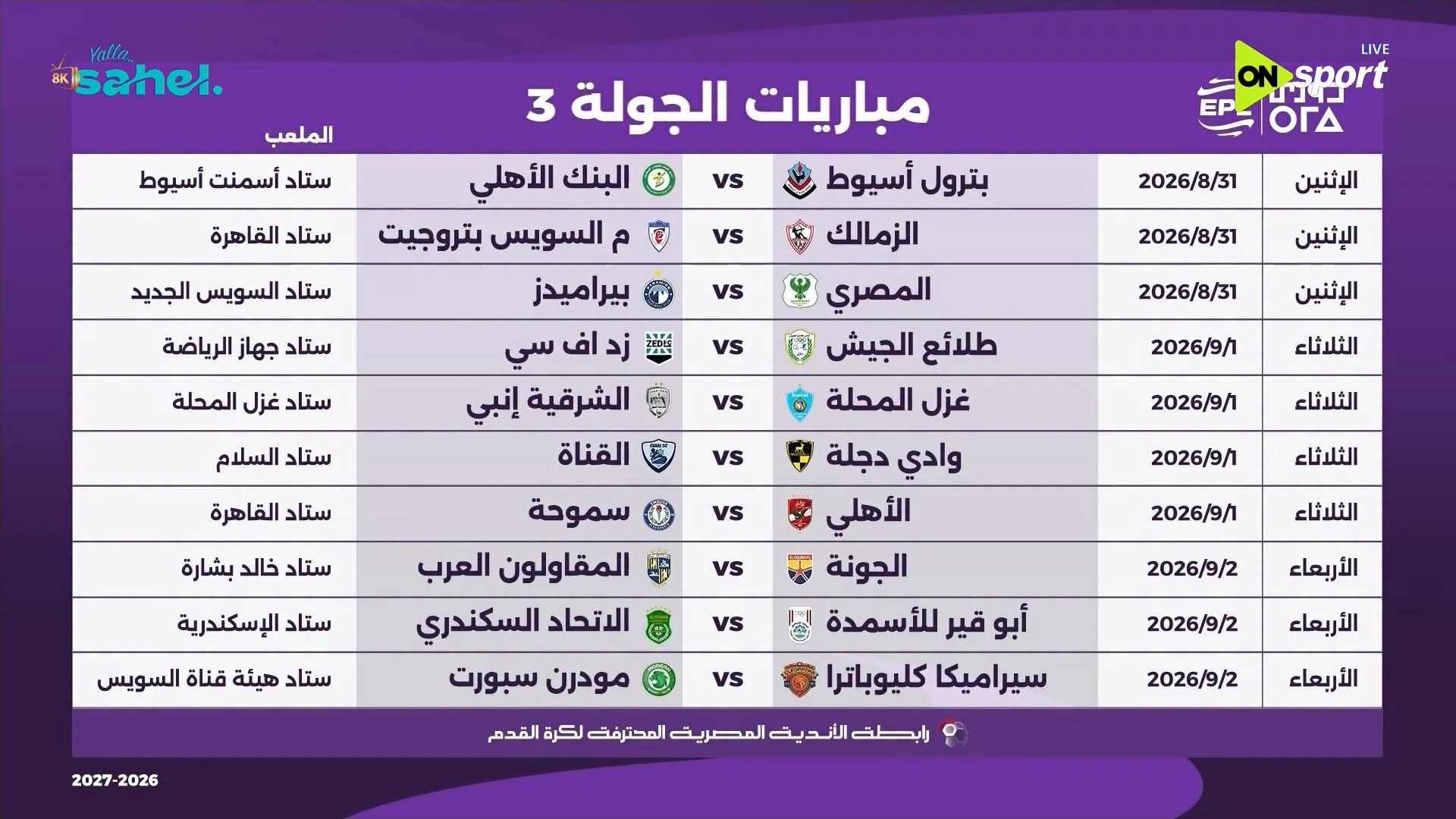 الجولة الثالثة