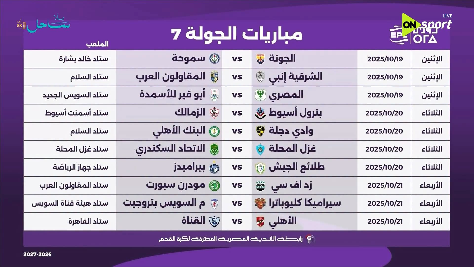 الجولة السابعة