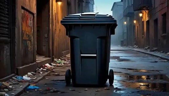 صندوق القمامة في الحلم