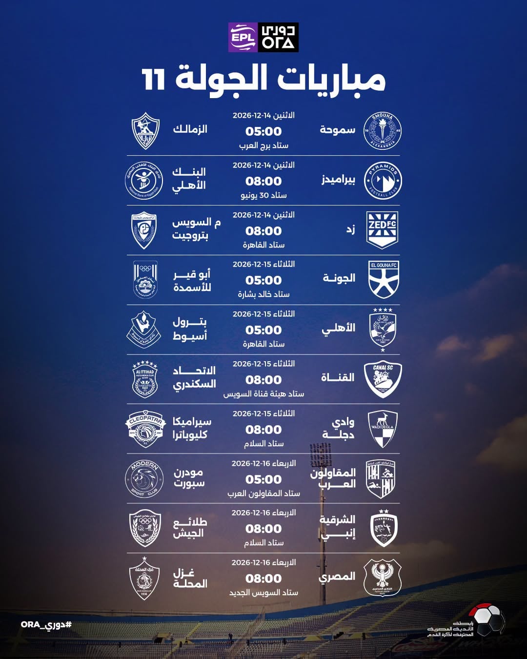الجولة الحادية عشر