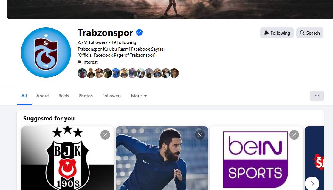 صفحة طرابزون سبور بعد ضم محمد صلاح