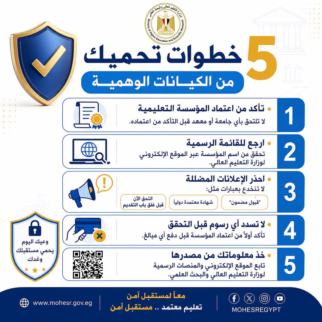 انفوجراف لوزارة التعليم العالى