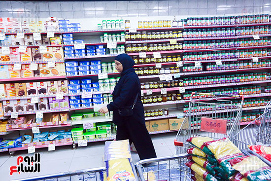 سيدة تشترى مستلزمات المنزل سيدة تشترى مستلزمات المنزل