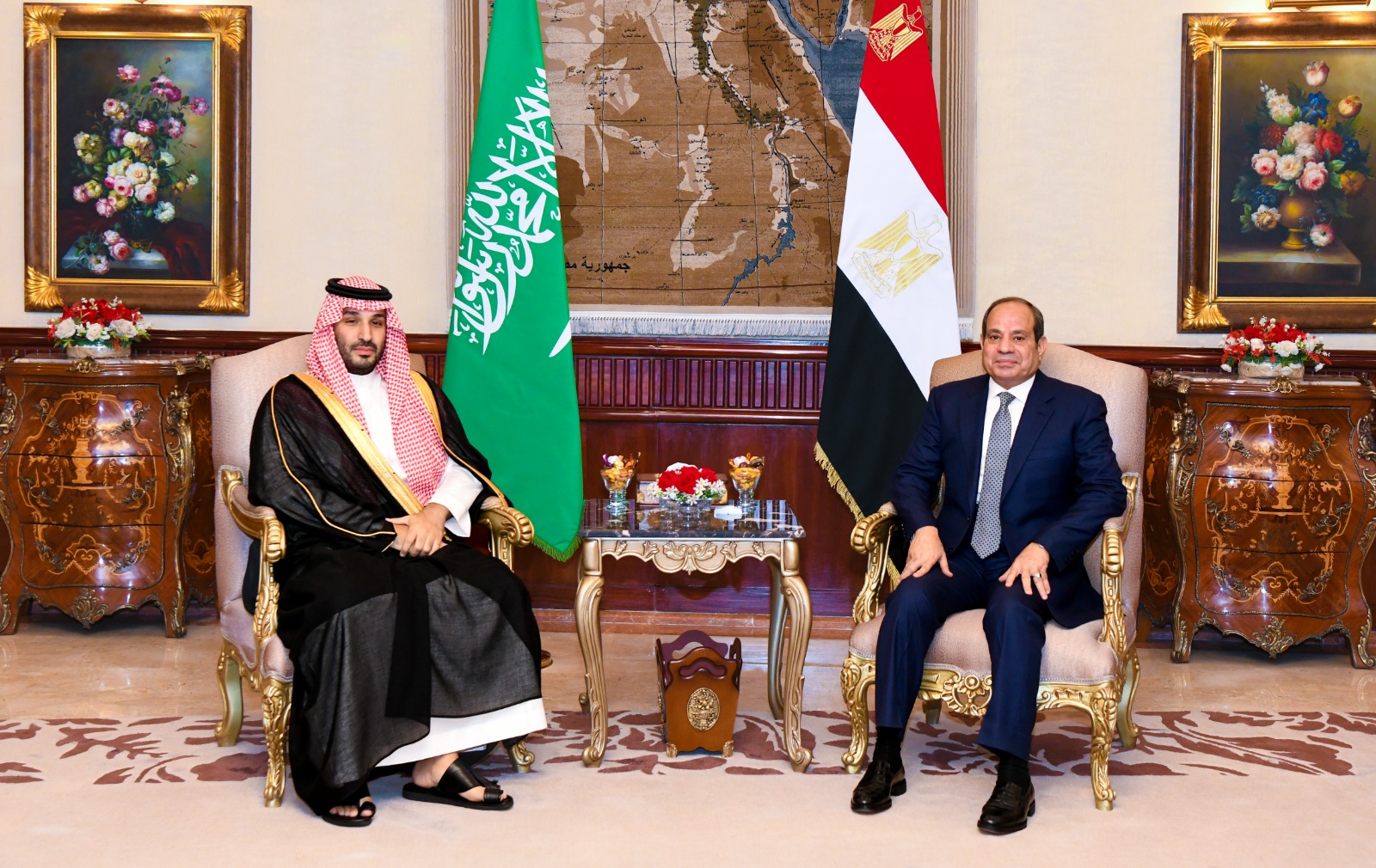 الرئيس عبد الفتاح السيسى والأمير محمد بن سالمان