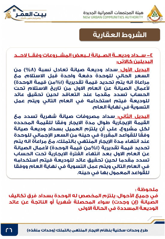 كراسه شروط الايجار التمليكى  (26)