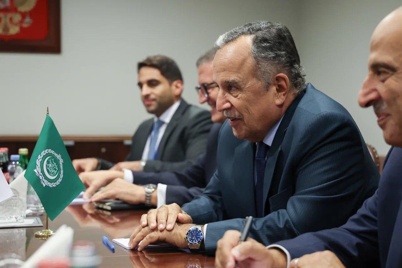 فهمي خلال المباحثات مع لافروف