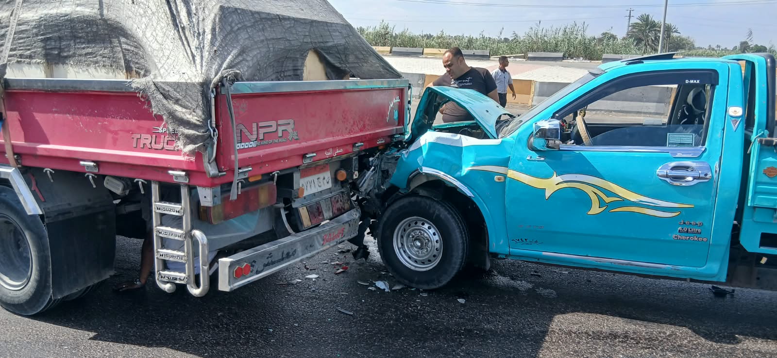 حادث مروري على الطريق الصحرواي