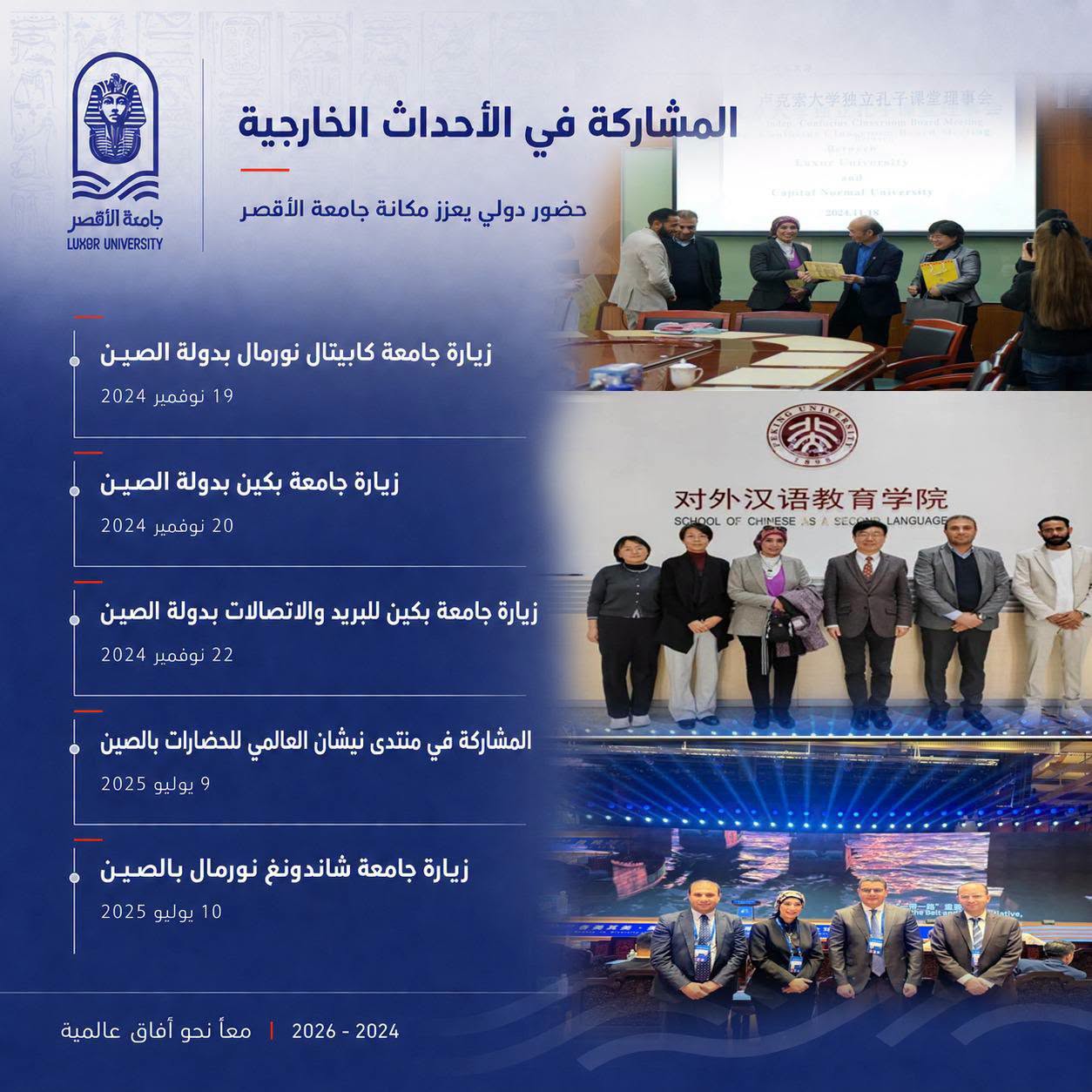 المشاركة فى الأحداث الخارجية بدولة الصين