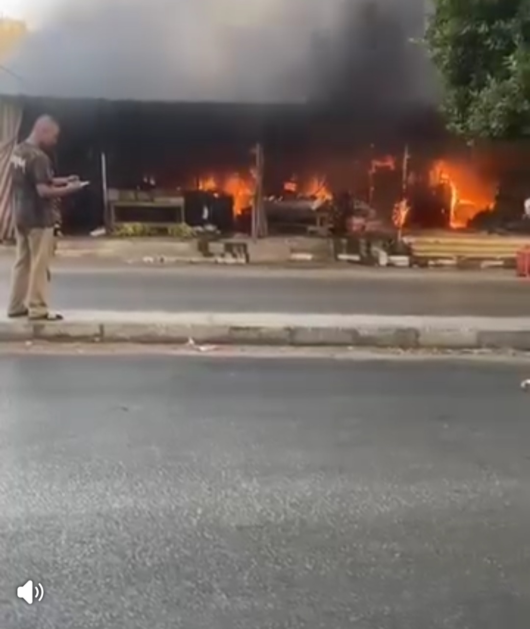 حريق منفذ الإسماعيلية 