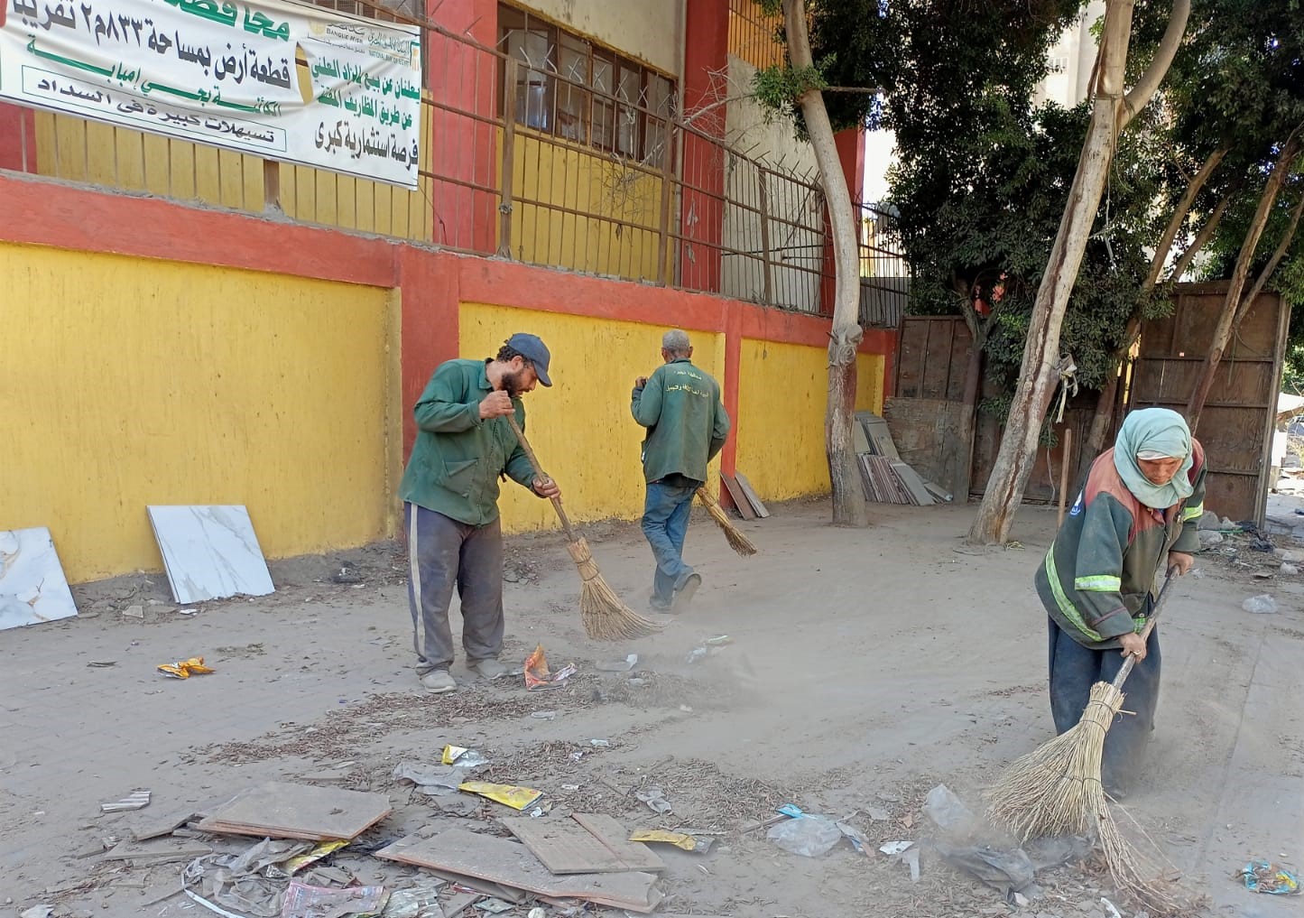 جانب من استعدادات المدارس جانب من استعدادات المدارس