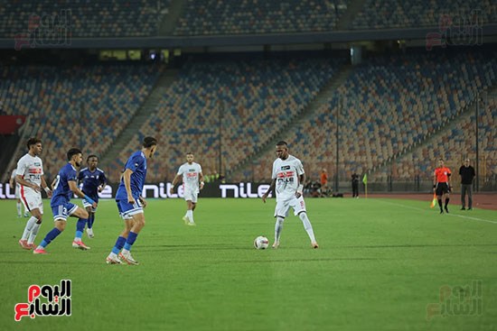 لقطة من مباراة الزمالك وابوقير
