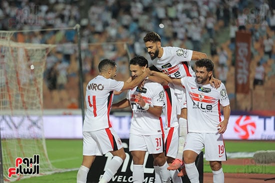 أحتفال لاعبي الزمالك