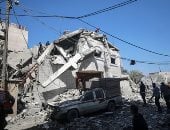 قصف دير البلح فى قطاع غزة 
