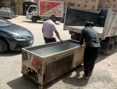رفع إشغالات المقاهي والمحال بحدائق الأهرام