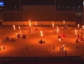الألعاب النارية فى افتتاح البطولة العربية للفروسية