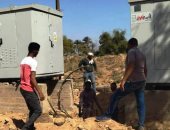 مشروع تركيب محولات الكهرباء بقرية بلانة بأسوان