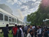 حريق قطار للمسافرين قرب العاصمة طهران
