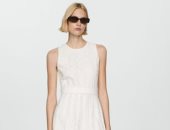 فستان أبيض موضة صيف 2024