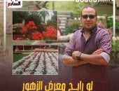 محمود رضا الزاملى فى معرض الزهور 