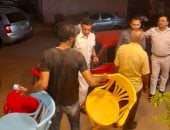 رفع إشغالات المقاهي بحي العجوزة