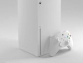 جهاز Xbox Series X باللون الأبيض