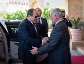 العاهل الأردنى لدى استقباله الرئيس السيسى
