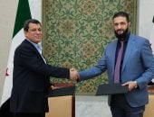 الرئيس السورى أحمد الشرع وقائد قسد مظلوم عبدى