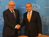 السفير نزيه النجاري مع ريابكوف
