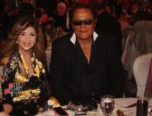 الفنان الراحل محمود عبد العزيز وبوسي شلبي 