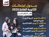 جدول امتحانات الثانوية العامة 2025 (إنفوجراف)