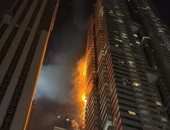 حريق فى دبى إثر اعتداء إيرانى 