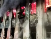 استمرار عمليات التبريد والسيطرة على حريق سنترال رمسيس بعد ظهور النيران