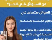 يجب شرب كمية كبيرة من السوائل في الحر 