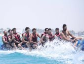 لاعبو دجلة يستمتعون بالبحر